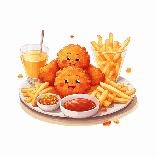 Frietjes met snack (per kind)